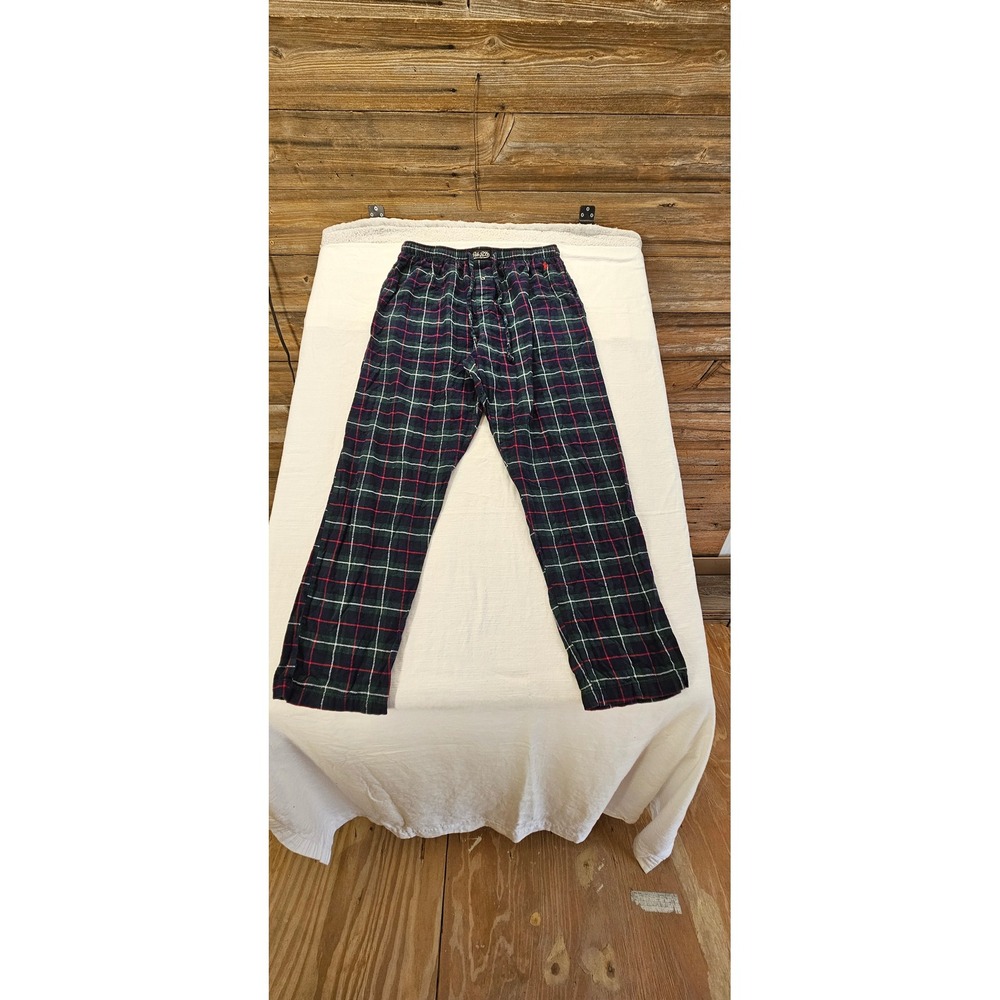 Polo Ralph Lauren Mens Plaid Pajama Pants Navy Green Red Flannel Sleepwear Large